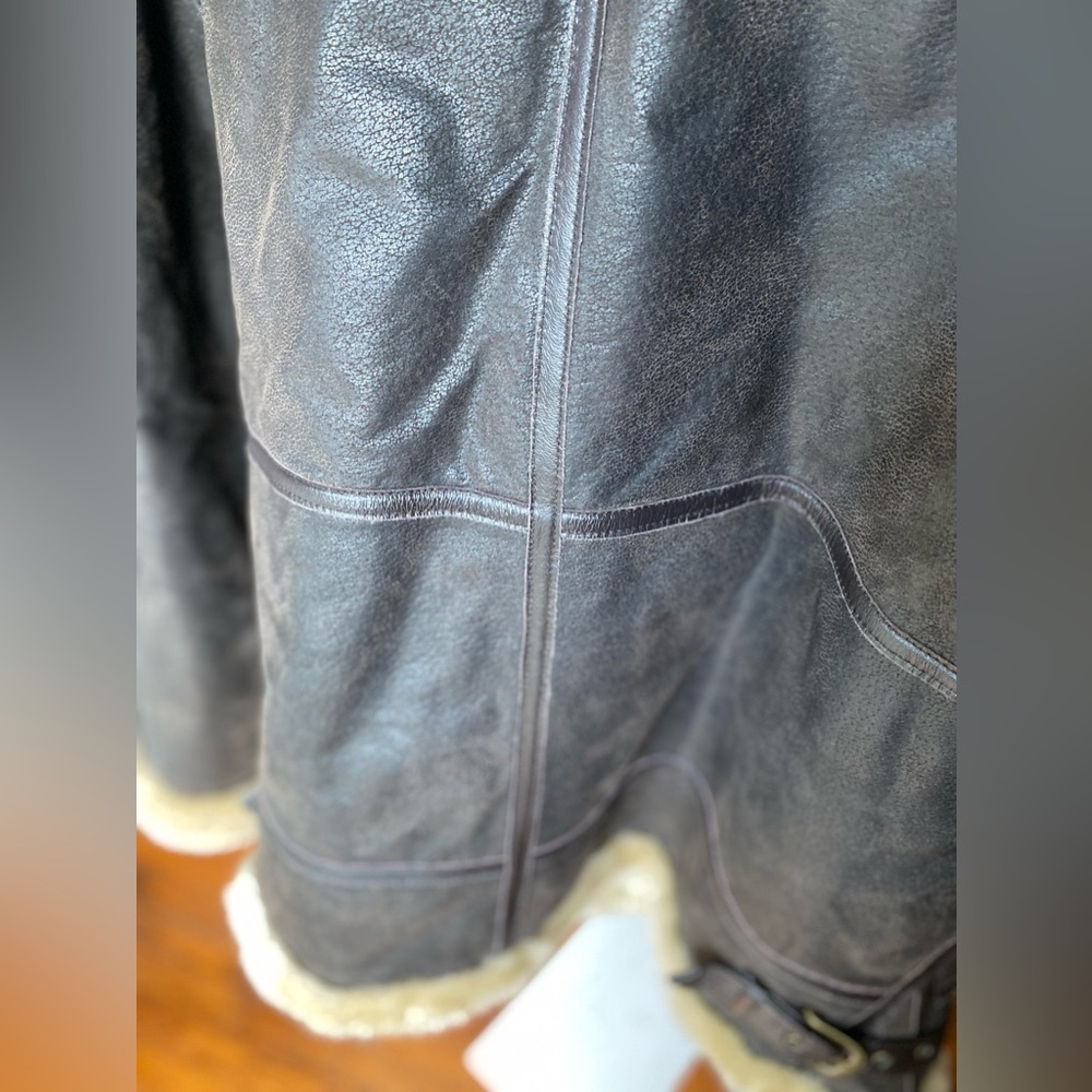 VTG Style B3 Aviator Bomber Military Airforce Flying Biker 80s 90s Leather Coat - Picture 13 of 15